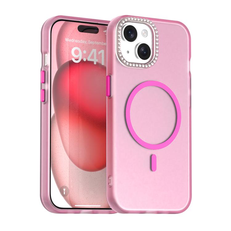 Candy Diamond Magsafe Frosted PC Hybrid TPU Phone Case, For iPhone 15 Plus, For iPhone 15, For iPhone 14 Pro Max, For iPhone 13 Pro