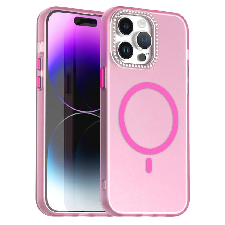 Candy Diamond Magsafe Frosted PC Hybrid TPU Phone Case, For iPhone 15 Plus, For iPhone 15, For iPhone 14 Pro Max, For iPhone 13 Pro