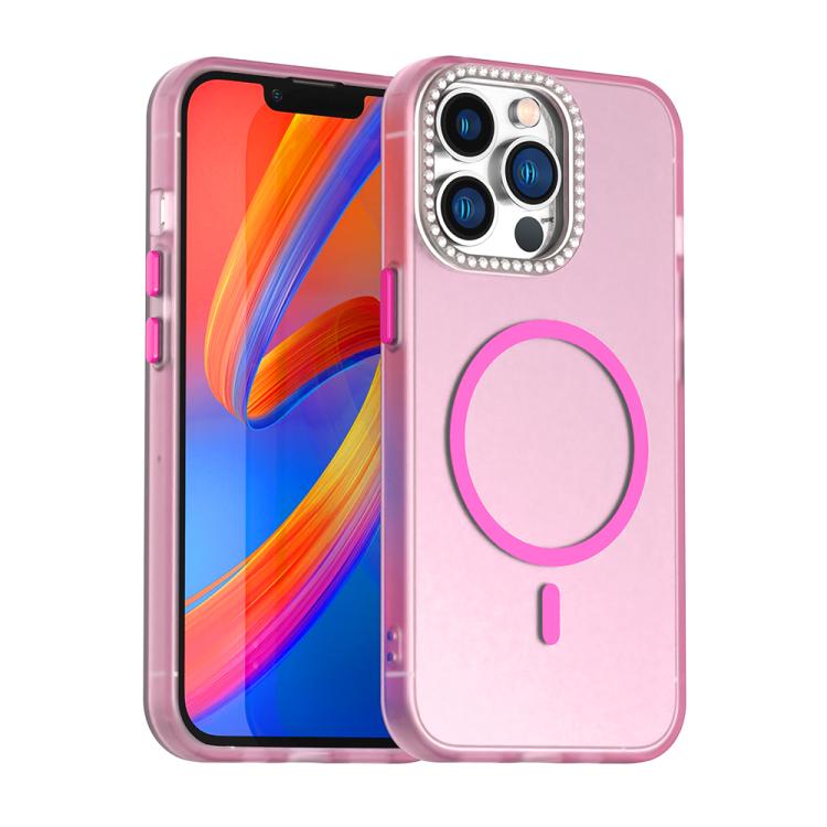 Candy Diamond Magsafe Frosted PC Hybrid TPU Phone Case, For iPhone 15 Plus, For iPhone 15, For iPhone 14 Pro Max, For iPhone 13 Pro