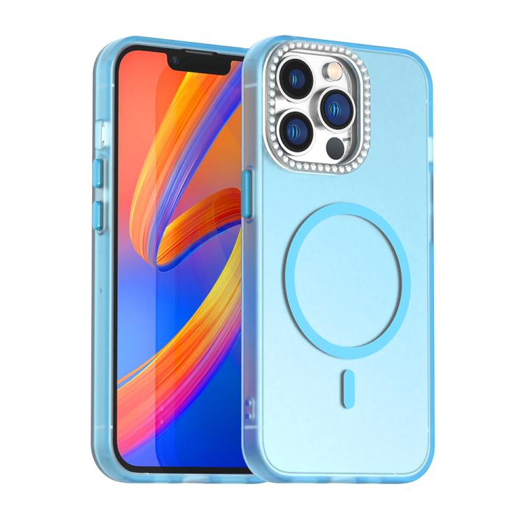 Candy Diamond Magsafe Frosted PC Hybrid TPU Phone Case, For iPhone 15 Plus, For iPhone 15, For iPhone 14 Pro Max, For iPhone 13 Pro