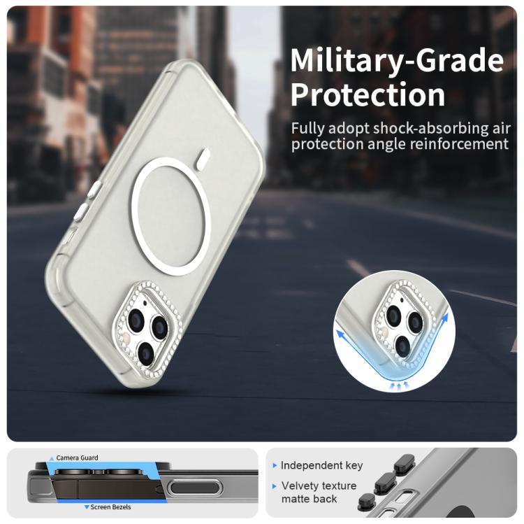 Candy Diamond Magsafe Frosted PC Hybrid TPU Phone Case, For iPhone 11 Pro Max, For iPhone 11, For iPhone 11 Pro