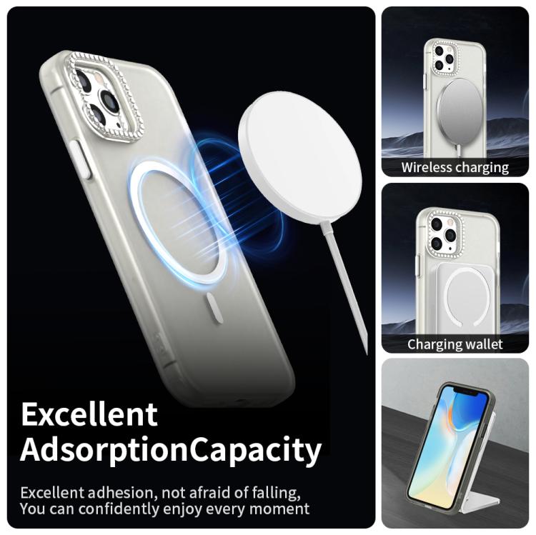 Candy Diamond Magsafe Frosted PC Hybrid TPU Phone Case, For iPhone 11 Pro Max, For iPhone 11, For iPhone 11 Pro