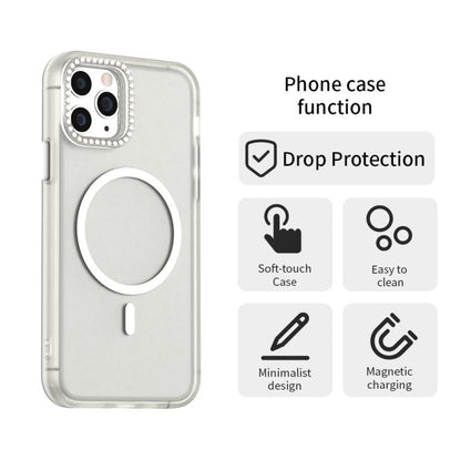 Candy Diamond Magsafe Frosted PC Hybrid TPU Phone Case, For iPhone 11 Pro Max, For iPhone 11, For iPhone 11 Pro