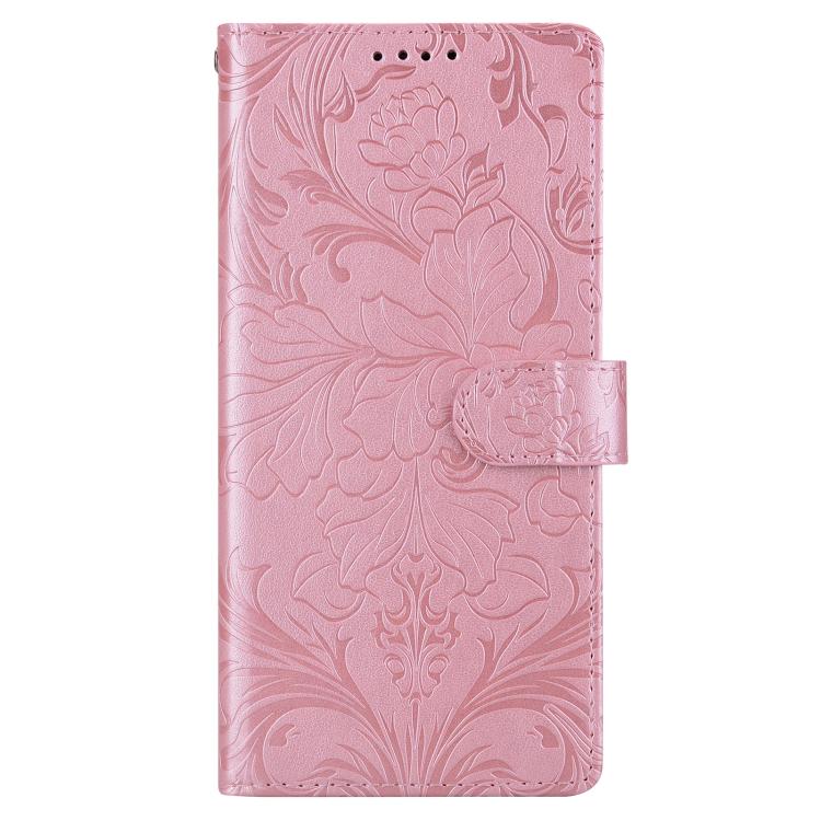 Embossed Floral Pattern Leather Phone Case, For iPhone 15 Pro