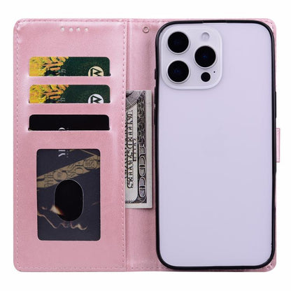 Embossed Floral Pattern Leather Phone Case, For iPhone 15 Pro