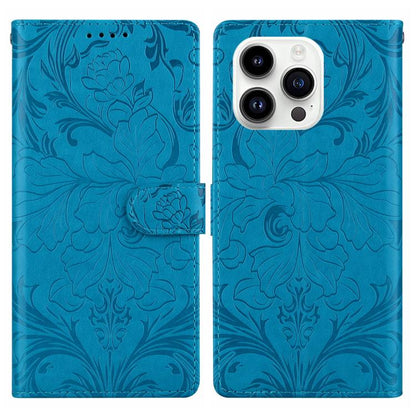 Embossed Floral Pattern Leather Phone Case, For iPhone 16e, For iPhone 16 Pro Max, For iPhone 16 Pro, For iPhone 16 Plus, For iPhone 16, For iPhone 15 Pro Max