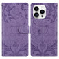 Embossed Floral Pattern Leather Phone Case, For iPhone 16e, For iPhone 16 Pro Max, For iPhone 16 Pro, For iPhone 16 Plus, For iPhone 16, For iPhone 15 Pro Max