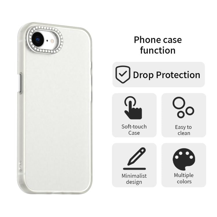 Candy Diamond Frosted PC Hybrid TPU Phone Case, For iPhone 16e, For iPhone 16 Pro, For iPhone 16 Plus