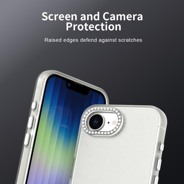 Candy Diamond Frosted PC Hybrid TPU Phone Case, For iPhone 16e, For iPhone 16 Pro, For iPhone 16 Plus