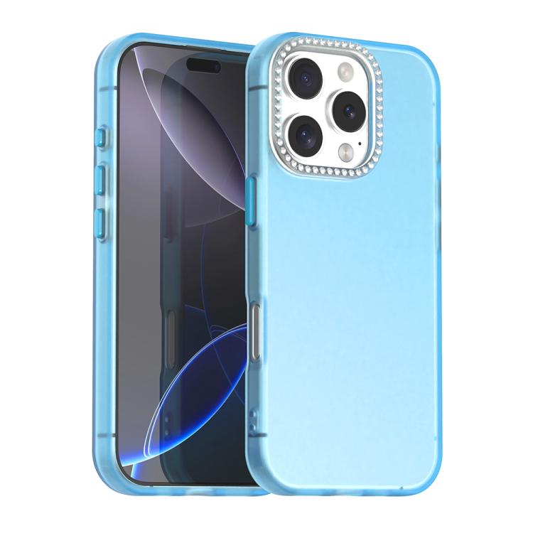 Candy Diamond Frosted PC Hybrid TPU Phone Case, For iPhone 16e, For iPhone 16 Pro, For iPhone 16 Plus