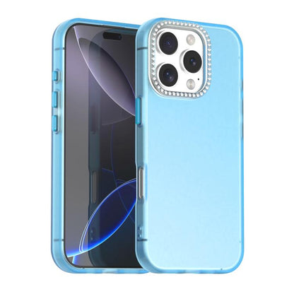 Candy Diamond Frosted PC Hybrid TPU Phone Case, For iPhone 16e, For iPhone 16 Pro, For iPhone 16 Plus