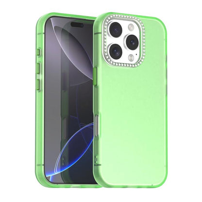 Candy Diamond Frosted PC Hybrid TPU Phone Case, For iPhone 16e, For iPhone 16 Pro, For iPhone 16 Plus