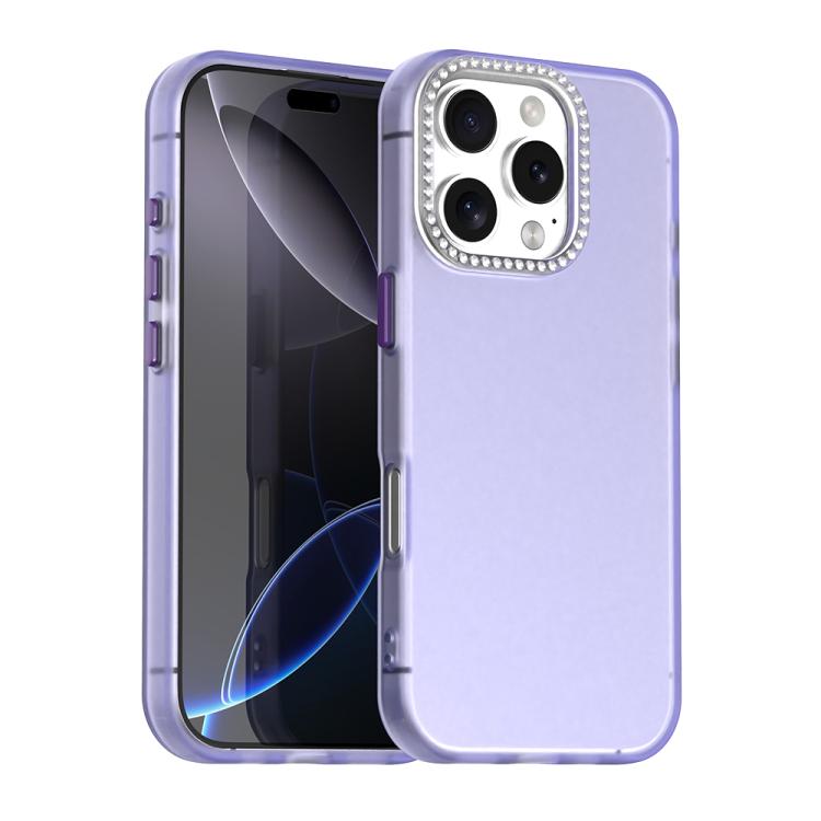 Candy Diamond Frosted PC Hybrid TPU Phone Case, For iPhone 16e, For iPhone 16 Pro, For iPhone 16 Plus
