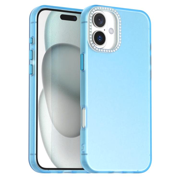 Candy Diamond Frosted PC Hybrid TPU Phone Case, For iPhone 16e, For iPhone 16 Pro, For iPhone 16 Plus