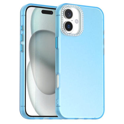 Candy Diamond Frosted PC Hybrid TPU Phone Case, For iPhone 16e, For iPhone 16 Pro, For iPhone 16 Plus