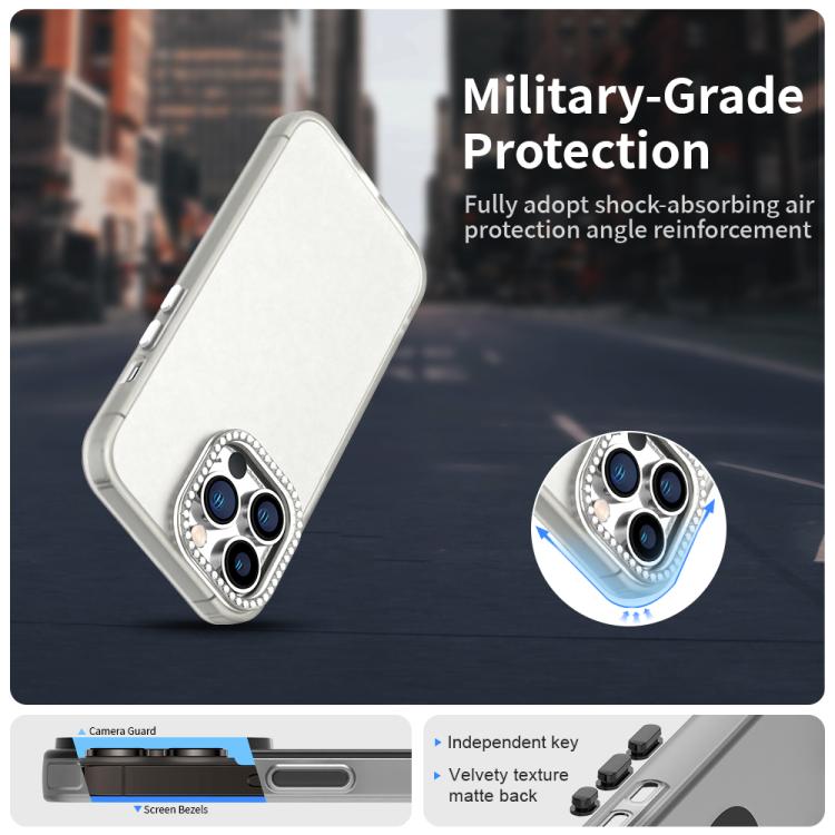 Candy Diamond Frosted PC Hybrid TPU Phone Case, For iPhone 13 Pro, For iPhone 12, For iPhone 12 Pro