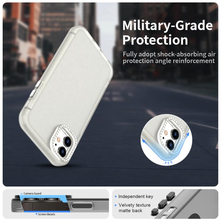 Candy Diamond Frosted PC Hybrid TPU Phone Case, For iPhone 11, For iPhone 11 Pro