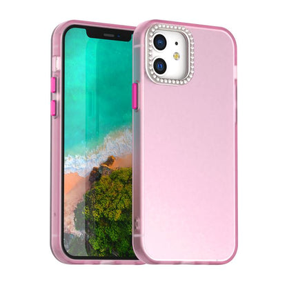 Candy Diamond Frosted PC Hybrid TPU Phone Case, For iPhone 13 Pro, For iPhone 12, For iPhone 12 Pro