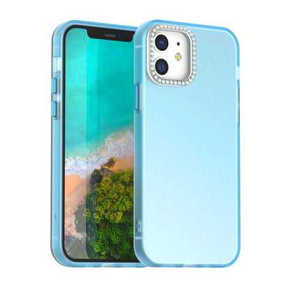 Candy Diamond Frosted PC Hybrid TPU Phone Case, For iPhone 13 Pro, For iPhone 12, For iPhone 12 Pro