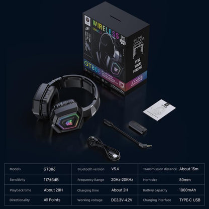 ONIKUMA GT806 Tri-mode Bluetooth 2.4G Wired E-sports Game Headset