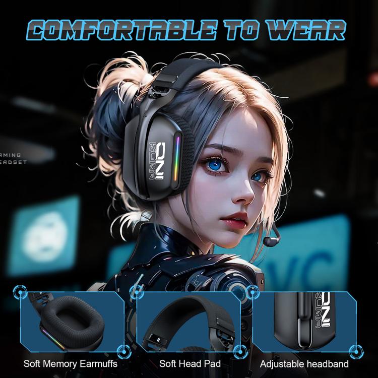 ONIKUMA GT808 Tri-mode Bluetooth 2.4G Wired E-sports Game Headset