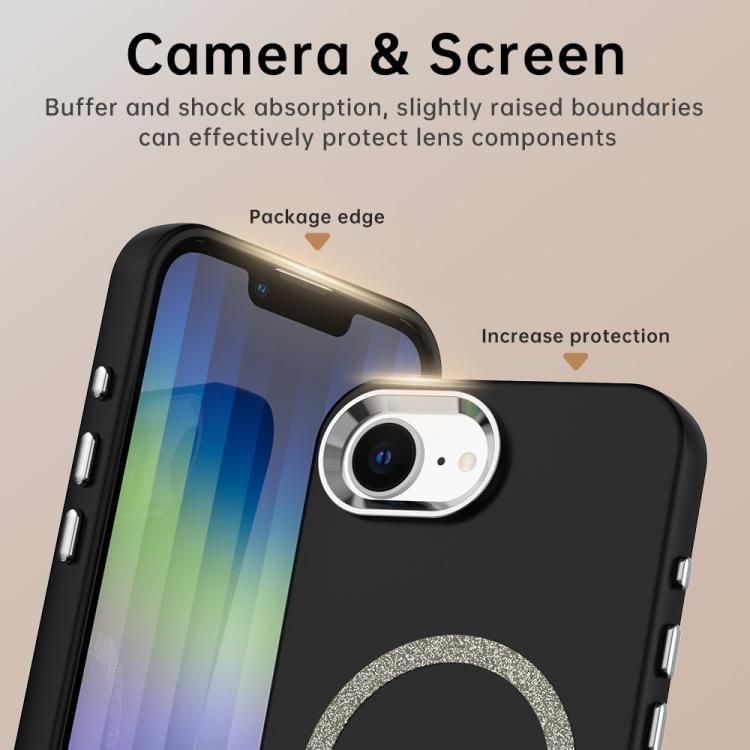 Glitter Series Magsafe PC Hybrid TPU Phone Case, For iPhone 16e, For iPhone 16 Pro Max, For iPhone 16 Pro, For iPhone 16 Plus, For iPhone 16, For iPhone 15 Pro Max