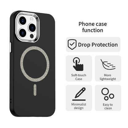 Glitter Series Magsafe PC Hybrid TPU Phone Case, For iPhone 15 Pro, For iPhone 15 Plus, For iPhone 15, For iPhone 14 Plus, For iPhone 14, For iPhone 14 Pro