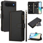 Magnetic Closure 9 Card Slots Zipper Leather Case with Hand Strap