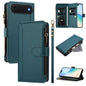 Magnetic Closure 9 Card Slots Zipper Leather Case with Hand Strap, For iPhone Air, For iPhone 16 Pro Max, For iPhone 16 Pro, For iPhone 16 Plus