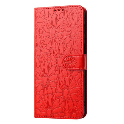 Daisy Embossed Leather Phone Case, For iPhone 16 Pro, For iPhone 16 Plus