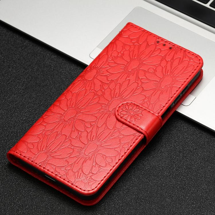 Daisy Embossed Leather Phone Case, For iPhone 17e / 16e, For iPhone 17