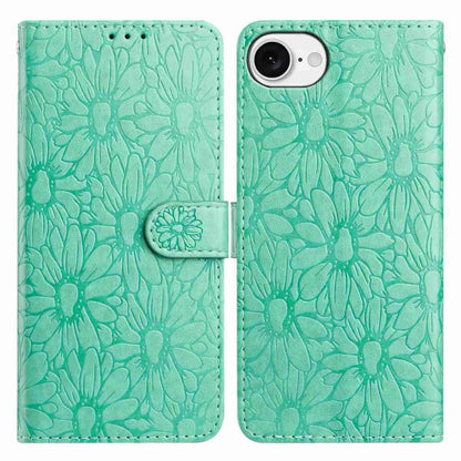 Daisy Embossed Leather Phone Case, For iPhone 16e, For iPhone 16 Pro Max