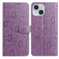 Daisy Embossed Leather Phone Case, For iPhone 15 Pro, For iPhone 15 Plus