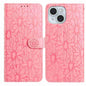 Daisy Embossed Leather Phone Case, For iPhone 15, For iPhone 14 Plus