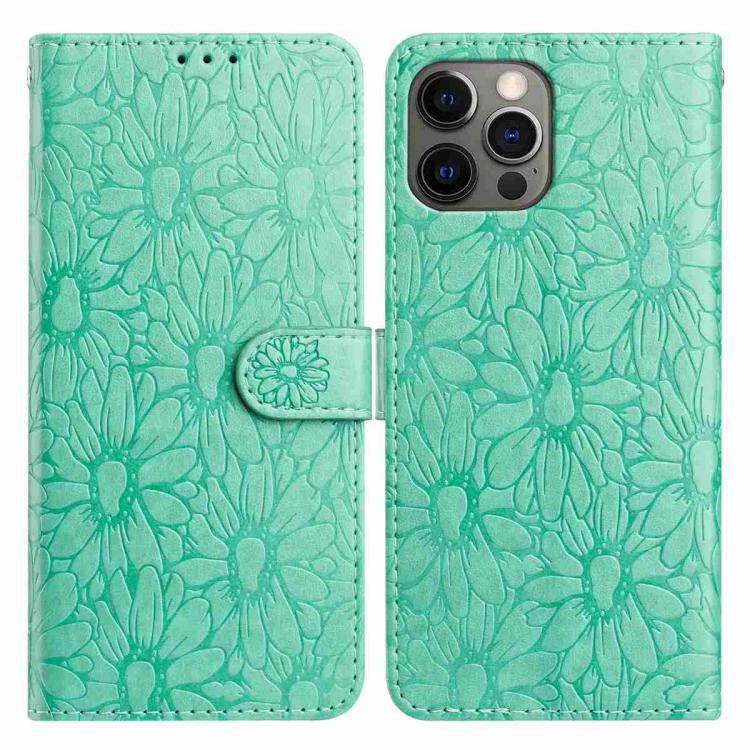 Daisy Embossed Leather Phone Case, For iPhone 13, For iPhone 12 / 12 Pro