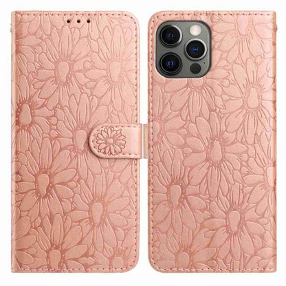 Daisy Embossed Leather Phone Case, For iPhone 13, For iPhone 12 / 12 Pro