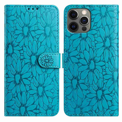 Daisy Embossed Leather Phone Case, For iPhone 13, For iPhone 12 / 12 Pro