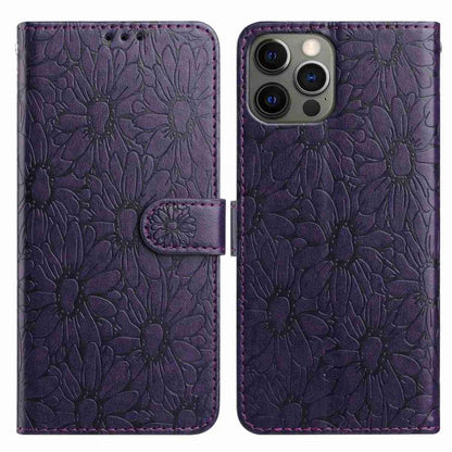 Daisy Embossed Leather Phone Case, For iPhone 13, For iPhone 12 / 12 Pro