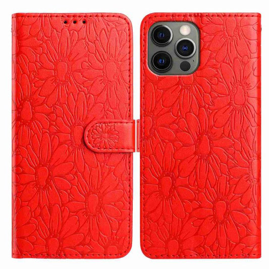 Daisy Embossed Leather Phone Case, For iPhone 12 Pro Max, For iPhone 11 Pro Max