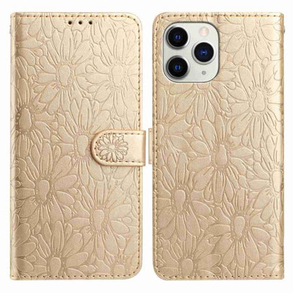 Daisy Embossed Leather Phone Case, For iPhone 12 Pro Max, For iPhone 11 Pro Max