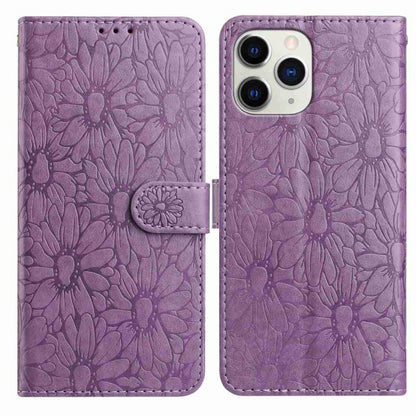 Daisy Embossed Leather Phone Case, For iPhone 12 Pro Max, For iPhone 11 Pro Max