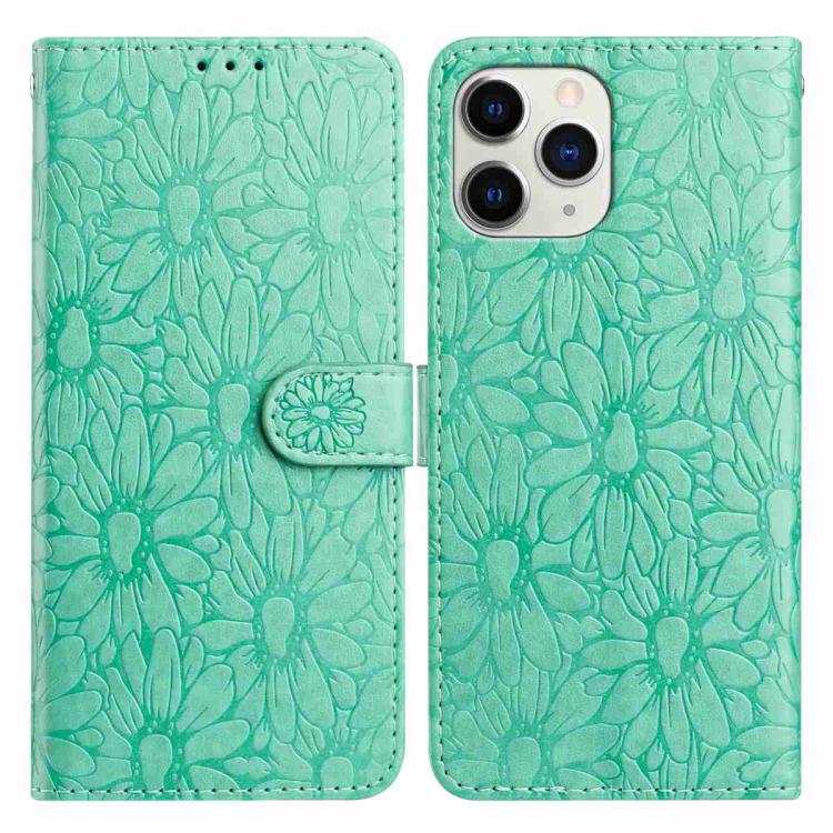 Daisy Embossed Leather Phone Case, For iPhone 12 Pro Max, For iPhone 11 Pro Max