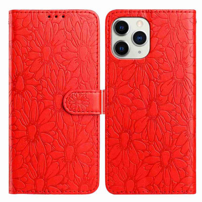 Daisy Embossed Leather Phone Case, For iPhone 11, For iPhone 11 Pro
