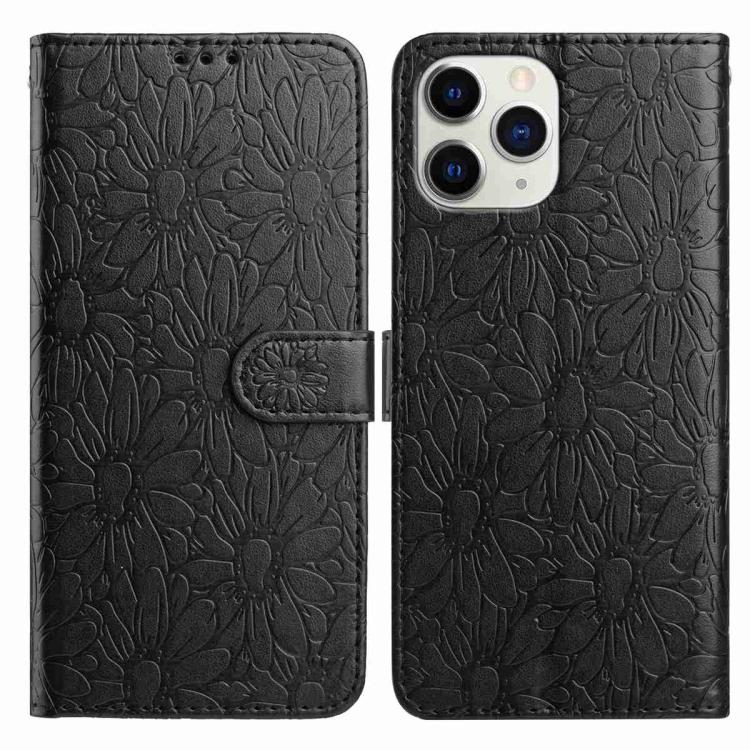 Daisy Embossed Leather Phone Case, For iPhone 11, For iPhone 11 Pro