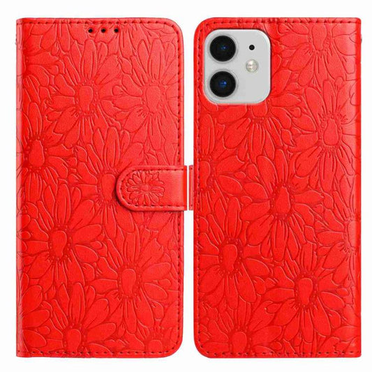 Daisy Embossed Leather Phone Case, For iPhone 11, For iPhone 11 Pro