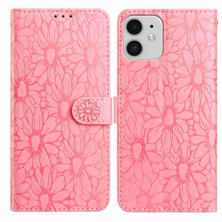 Daisy Embossed Leather Phone Case, For iPhone 11, For iPhone 11 Pro
