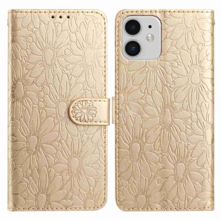 Daisy Embossed Leather Phone Case, For iPhone 11, For iPhone 11 Pro