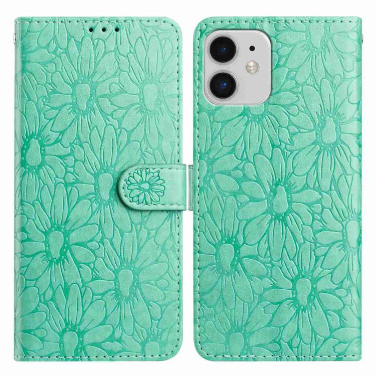 Daisy Embossed Leather Phone Case, For iPhone 11, For iPhone 11 Pro