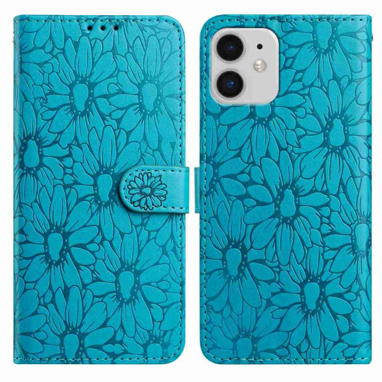 Daisy Embossed Leather Phone Case, For iPhone 11, For iPhone 11 Pro