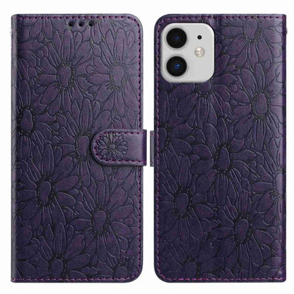 Daisy Embossed Leather Phone Case, For iPhone 11, For iPhone 11 Pro